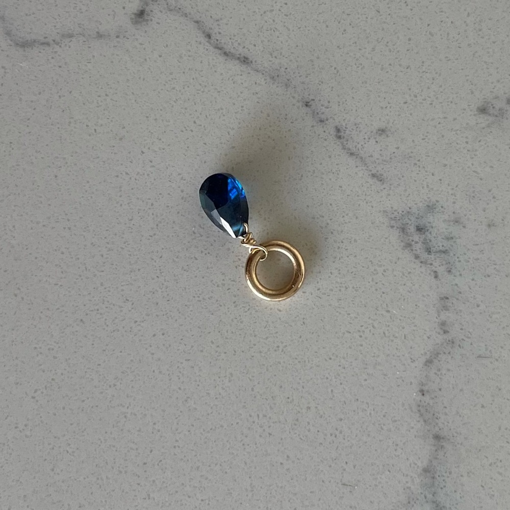 Ruebelle Maui Paris Blue Gemstone Gold Pendant